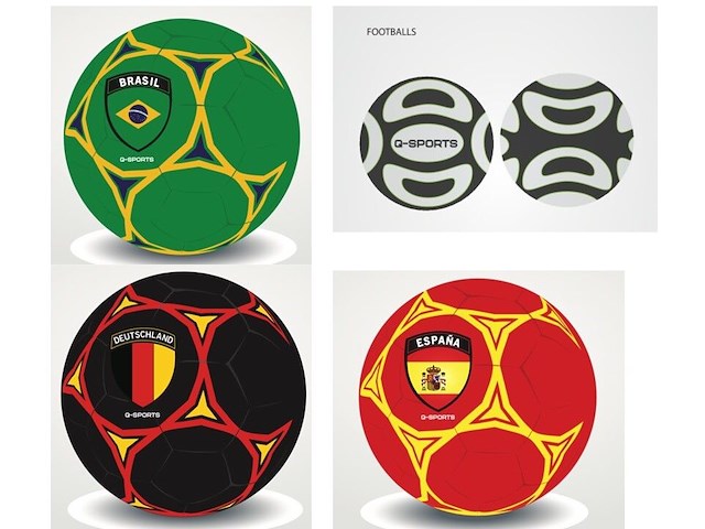 Lot van 96 voetballen nationaal thema maat 5 - afbeelding 1 van  1