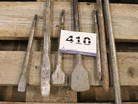 Lot van beitels en breekijzers - diverse maten - afbeelding 1 van  1