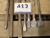 Lot van beitels en breekijzers - diverse maten - afbeelding 1 van  1