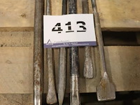 Lot van beitels en breekijzers - diverse maten - afbeelding 1 van  1