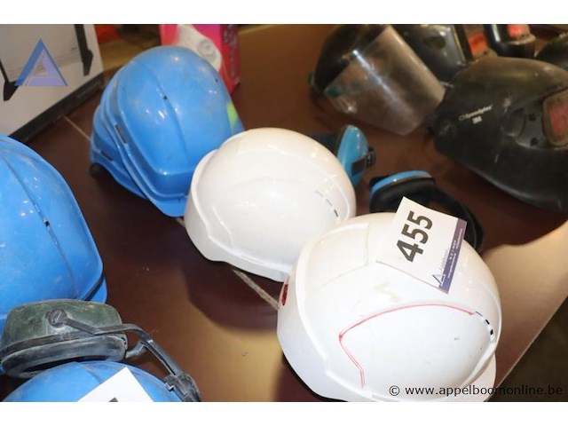 Lot van veiligheidshelmen - diverse kleuren gehoorbeschermers - afbeelding 2 van  3