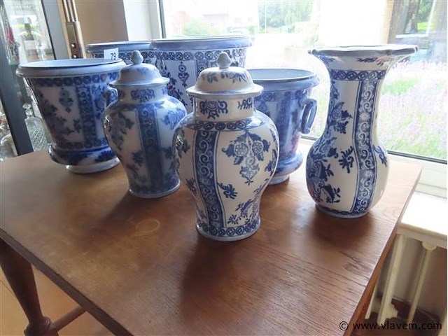 Lot vazen en cache-pots - afbeelding 3 van  6