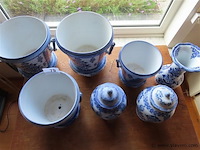 Lot vazen en cache-pots - afbeelding 4 van  6