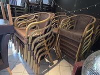Lot vierkante terrastafels en stoelen - afbeelding 8 van  11