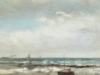 Louis artan (1837-1890), marine, oil on canvas 40 x 60 cm. (15 3/4 x 23.62 in.), frame: 71 x 91 cm. (27.94 x 35.82 in.) - afbeelding 6 van  6