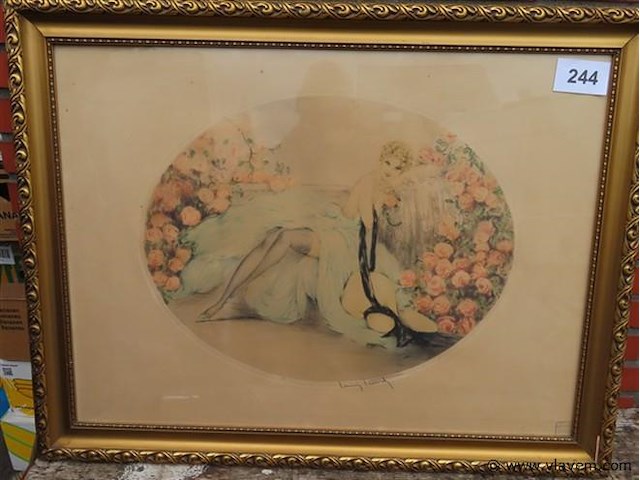 Louis icart "1888-1950), "la belle rose" - afbeelding 1 van  8