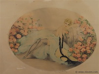 Louis icart "1888-1950), "la belle rose" - afbeelding 2 van  8