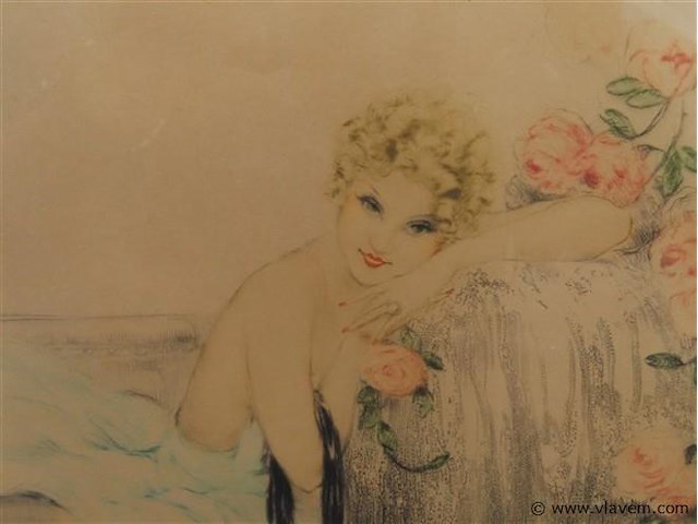Louis icart "1888-1950), "la belle rose" - afbeelding 3 van  8