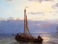 Louis johan hendrik meijer (1809-1866), colourful sunset along a coast, oil on mahogany 34 x 49.5 cm. (13.39 x 19.48 in.), frame: 65 x 78 cm. (25.58 x 30.71 in.) - afbeelding 3 van  5