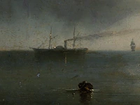 Louis johan hendrik meijier (1809-1866), harbour view under moonlight, oil on mahogany 32.5 x 46.5 cm. (12.80 x 18.30 in.), frame: 56 x 65 cm. (22.05 x 25.58 in.) - afbeelding 6 van  6