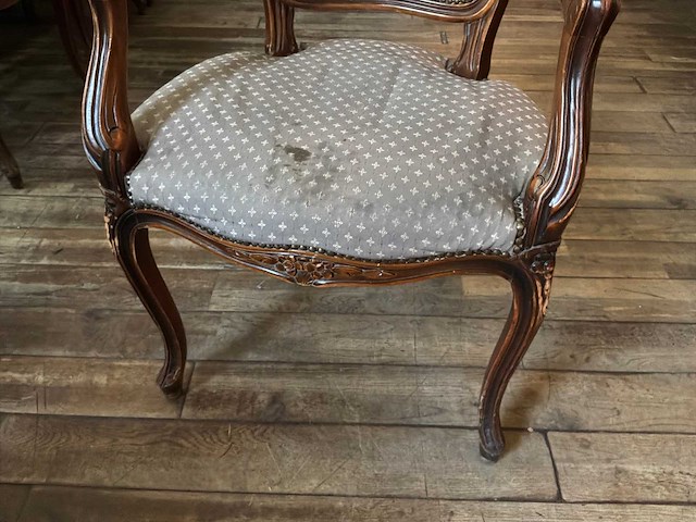 Louis xv fauteuil (3x) - afbeelding 3 van  5