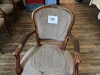 Louis xv fauteuil (3x) - afbeelding 4 van  5