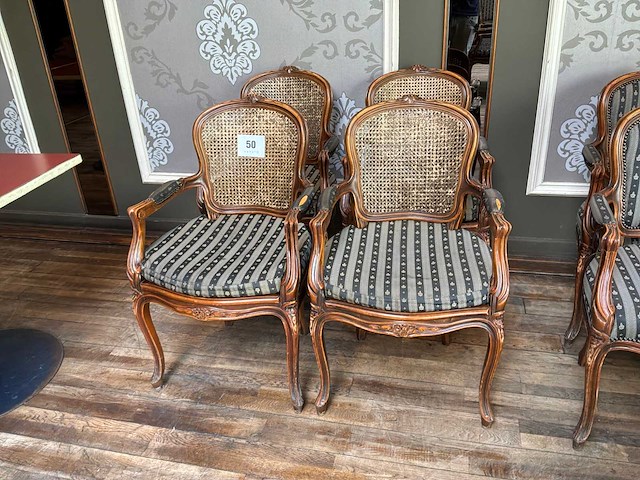 Louis xv fauteuil (4x) - afbeelding 1 van  6