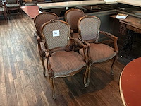 Louis xv fauteuil (4x) - afbeelding 1 van  6