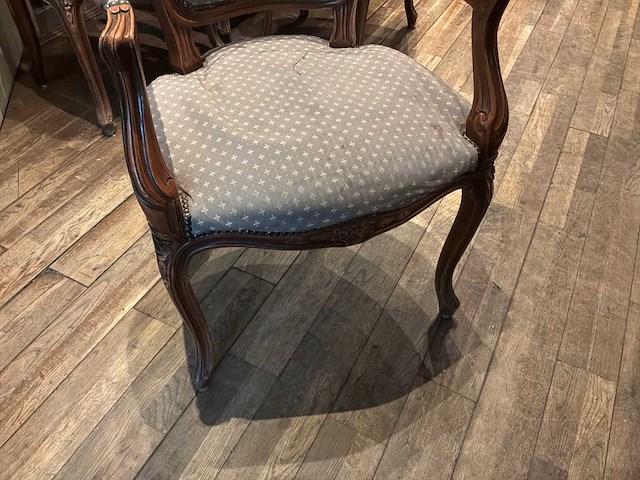 Louis xv fauteuil (4x) - afbeelding 4 van  5