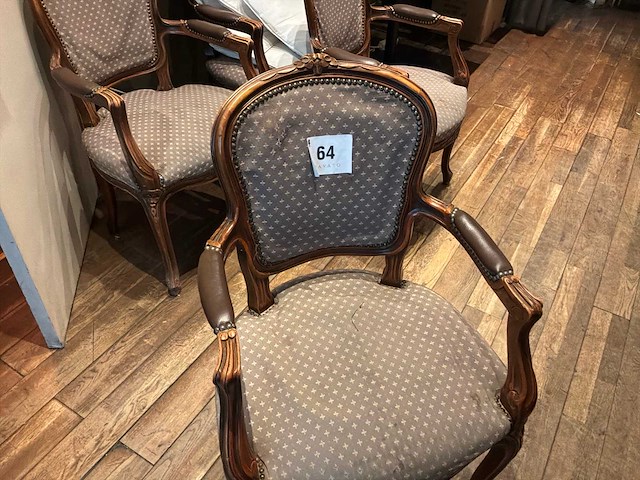Louis xv fauteuil (4x) - afbeelding 5 van  5