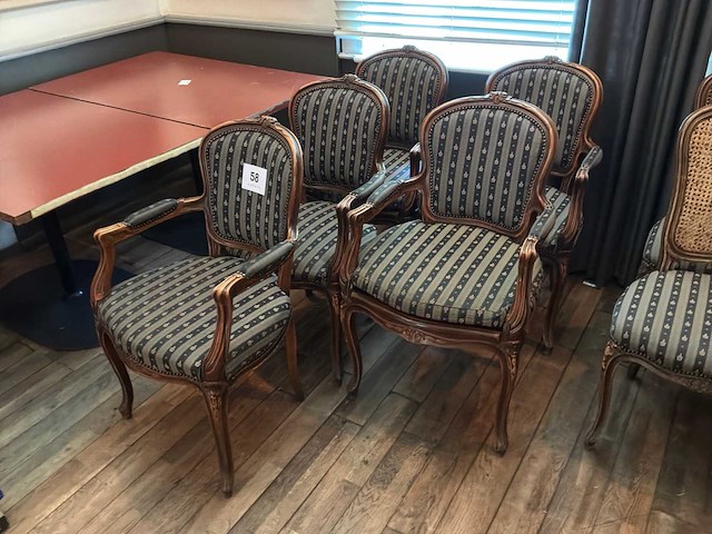 Louis xv fauteuil (5x) - afbeelding 1 van  3