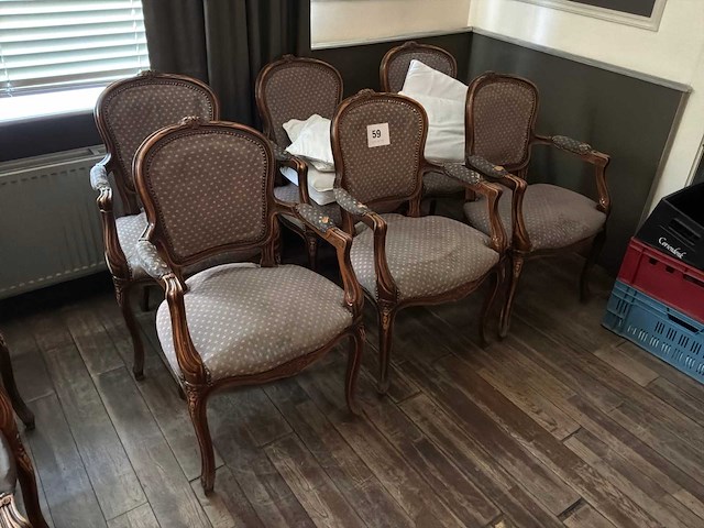Louis xv fauteuil (6x) - afbeelding 5 van  5