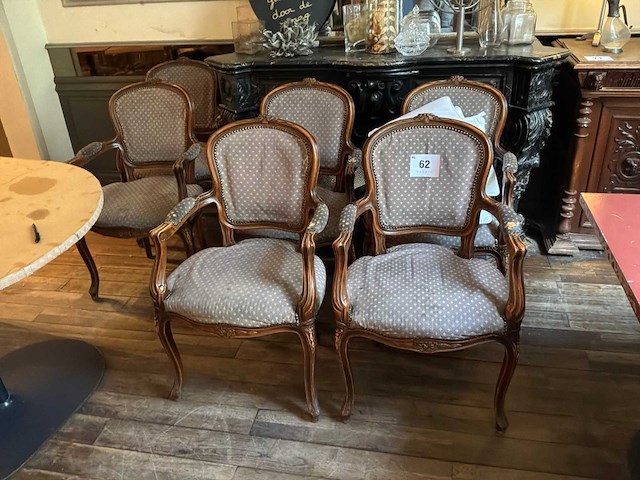 Louis xv fauteuil (6x) - afbeelding 1 van  5