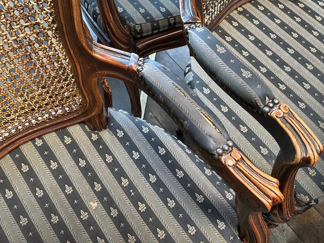 Louis xv fauteuil (8x) - afbeelding 4 van  4