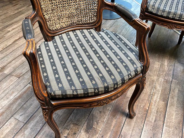 Louis xv fauteuil (8x) - afbeelding 4 van  7