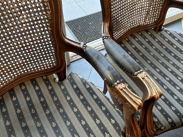 Louis xv fauteuil (8x) - afbeelding 6 van  7