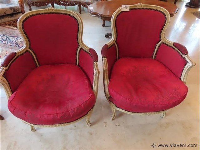 Louis xv zetels 2 stuks - afbeelding 1 van  3