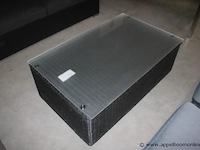 Lounge - memphis midden element black brush met kussens antraciet uitvoering- zwart / kussens grijs olefin - afbeelding 2 van  3