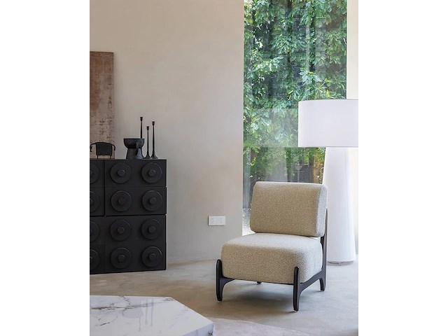 Lounge seat beige bouclé - afbeelding 2 van  3