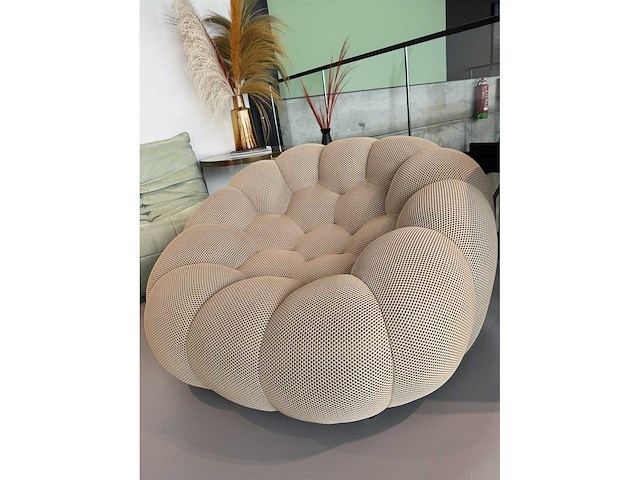 Lounge zetel beige (1x) - afbeelding 2 van  5