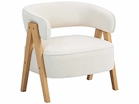 Loungefauteuil van badstof, wit - afbeelding 2 van  6