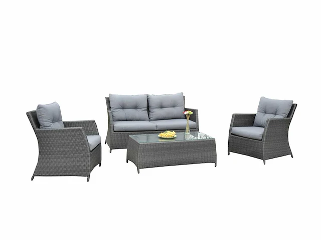 Loungeset - gepoedercoat aluminium frame - vonato - 0 - toscano - afbeelding 2 van  3