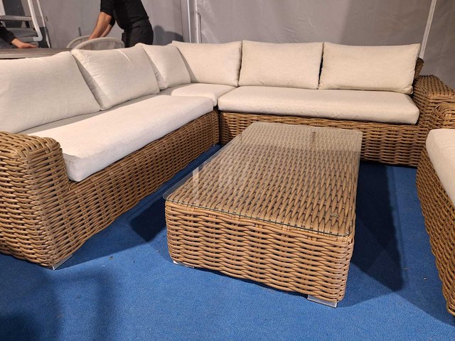 Loungeset 250x250x70cm - wicker - afbeelding 3 van  5