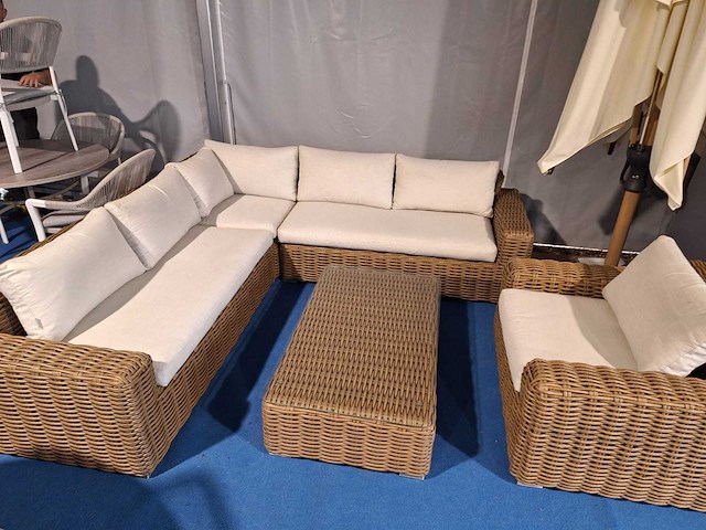 Loungeset 250x250x70cm - wicker - afbeelding 5 van  5
