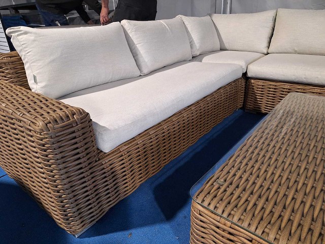 Loungeset 250x250x70cm - wicker - afbeelding 4 van  5