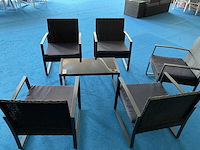 Loungeset alu set 5 persoons + tafel - afbeelding 1 van  3