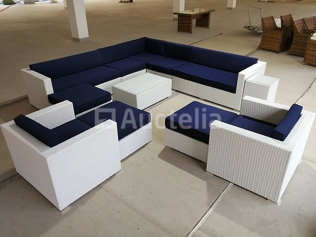 Loungeset havana | 12-delig | wicker | wit - afbeelding 2 van  2