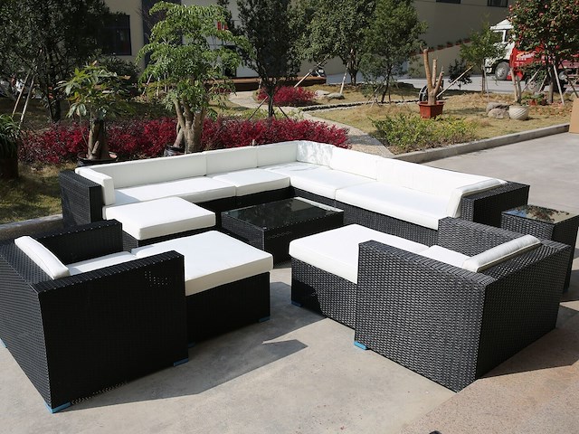 Loungeset havana | 12-delig | wicker | zwart - afbeelding 1 van  3
