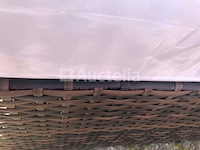 Loungeset virginia | 8-delig | met parasol | bruin - afbeelding 1 van  3