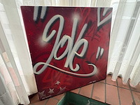 Love table street art graffiti kunstwerk - afbeelding 2 van  3