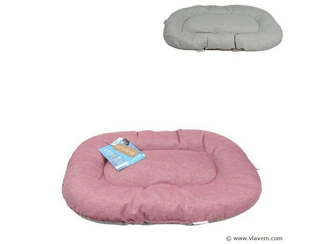 Lovestory dierenkussen 100x70cm - roze/grijs - afbeelding 1 van  1