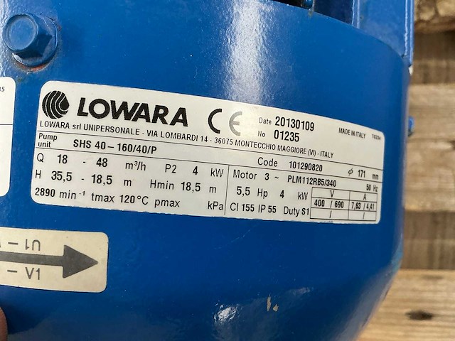 Lowara shs40-160/40/p waterpomp - afbeelding 5 van  5