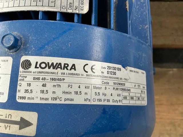 Lowara shs40-160/40/p waterpomp - afbeelding 5 van  6