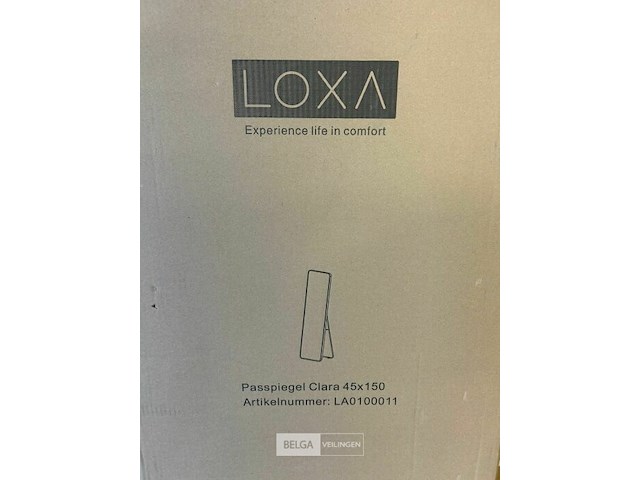 Loxa passpiegel zwart - 45x150 cm - afbeelding 5 van  5