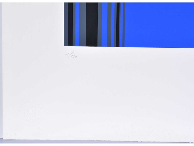 Luc peire - geometrisch abstract - zeefdruk - 1/130 - afbeelding 4 van  8