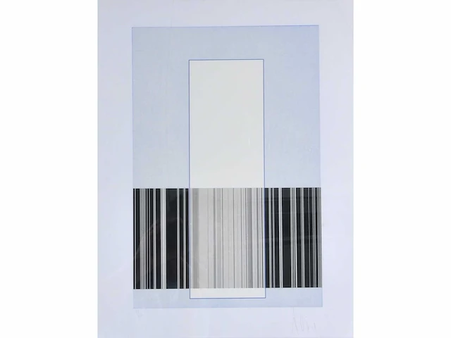 Luc peire - opstijgende leegte - kleurenzeefdruk - ingelijst - afbeelding 4 van  4
