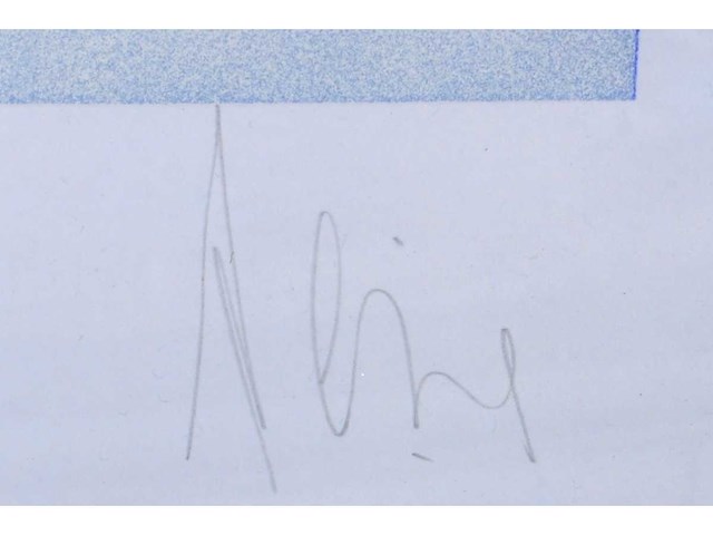 Luc peire - opstijgende leegte - zeefdruk - ingelijst - afbeelding 2 van  4