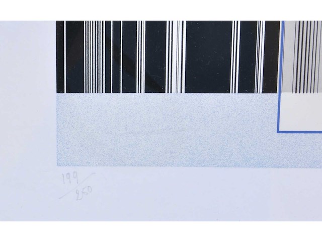 Luc peire - opstijgende leegte - zeefdruk - ingelijst - afbeelding 3 van  4