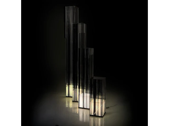Luc peire (1916-1994), 'groupe lumino tours', 1980, silkscreen/ acrylic glass, 5/25 (+) - afbeelding 2 van  4