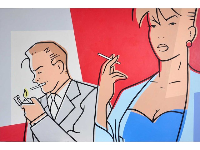 Luc verschuuren - pas de feu - acryl op doek - 120x180 cm - afbeelding 1 van  13